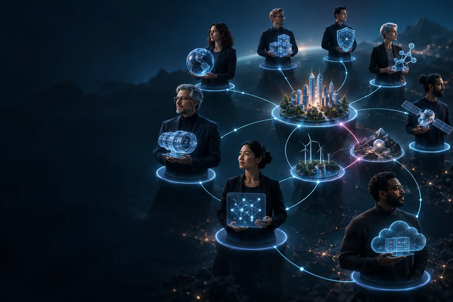 Illustration d’un réseau sélectif d’experts technologiques